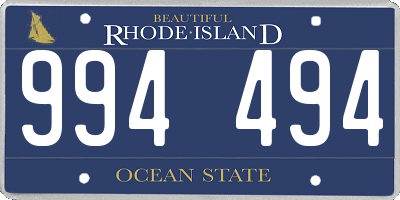 RI license plate 994494