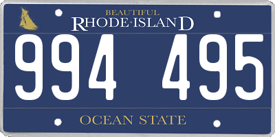 RI license plate 994495