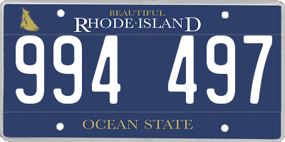 RI license plate 994497
