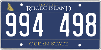 RI license plate 994498