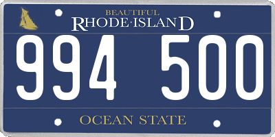 RI license plate 994500