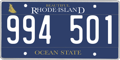 RI license plate 994501