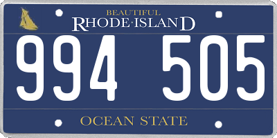 RI license plate 994505