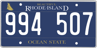 RI license plate 994507