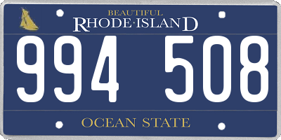 RI license plate 994508