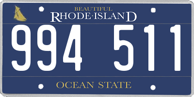 RI license plate 994511