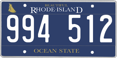 RI license plate 994512