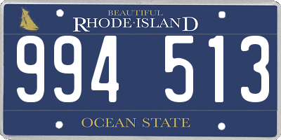 RI license plate 994513