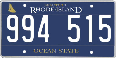 RI license plate 994515