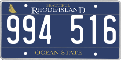 RI license plate 994516