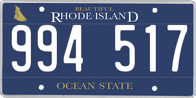 RI license plate 994517