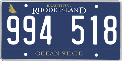 RI license plate 994518