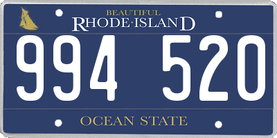 RI license plate 994520