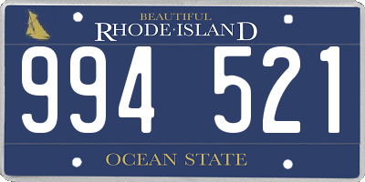 RI license plate 994521