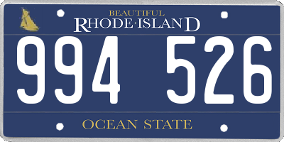 RI license plate 994526