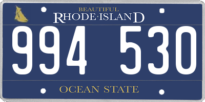 RI license plate 994530