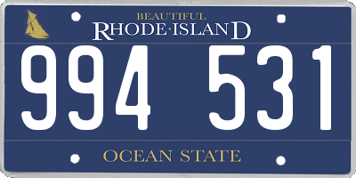 RI license plate 994531