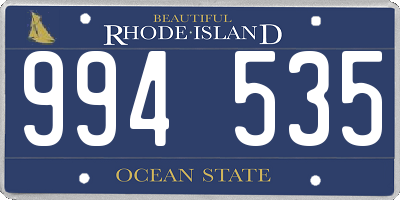 RI license plate 994535