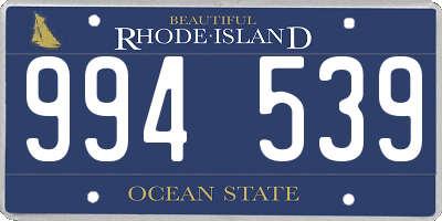 RI license plate 994539