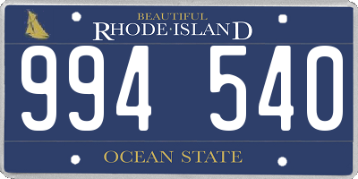 RI license plate 994540