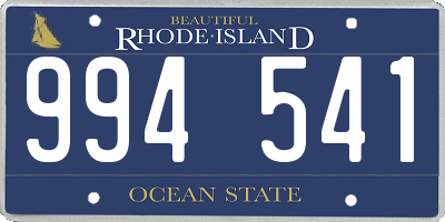 RI license plate 994541