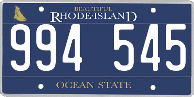 RI license plate 994545