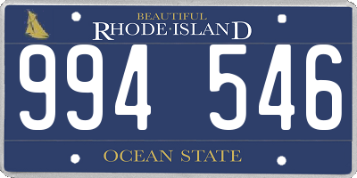 RI license plate 994546