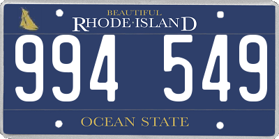 RI license plate 994549