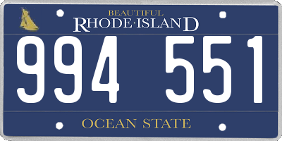 RI license plate 994551