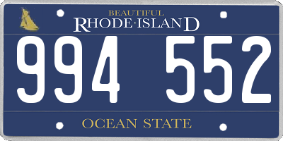 RI license plate 994552