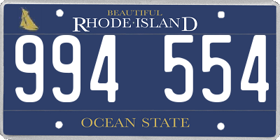 RI license plate 994554