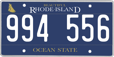RI license plate 994556