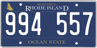 RI license plate 994557