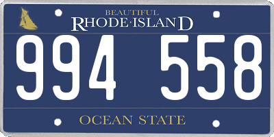 RI license plate 994558