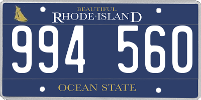 RI license plate 994560