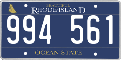 RI license plate 994561