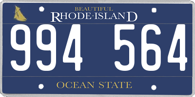 RI license plate 994564