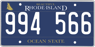 RI license plate 994566