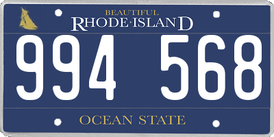 RI license plate 994568