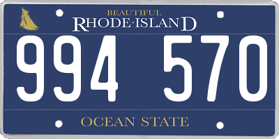 RI license plate 994570