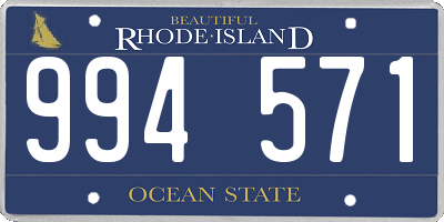 RI license plate 994571