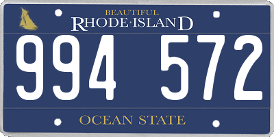 RI license plate 994572