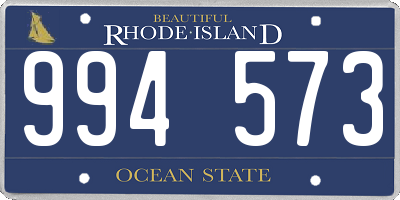 RI license plate 994573
