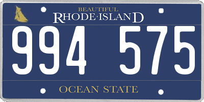 RI license plate 994575