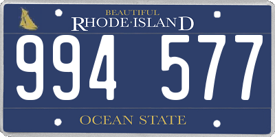 RI license plate 994577