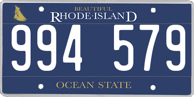 RI license plate 994579