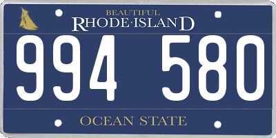 RI license plate 994580