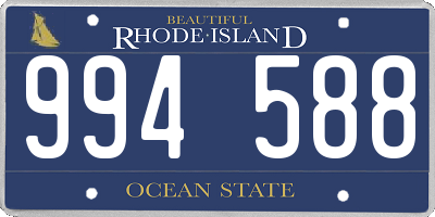 RI license plate 994588