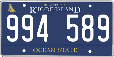 RI license plate 994589