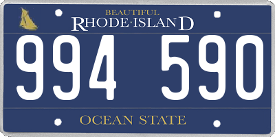 RI license plate 994590